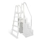 Escalier de piscine facile Blue Wave avec échelle extérieure pour piscines hors sol - 32,5 po L x 56 po P x 81 po H