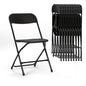 Chaise pliante en plastique, lot de 10, capacité de 158 kg pour événements, bureau, mariage, fête, pique-nique, cuisine, salle à manger