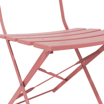Ensemble bistrot pliant en métal 3 pièces, salon de conversation intérieur/extérieur résistant aux intempéries pour patio, cour, jardin