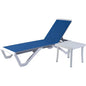 Kozyard Alan Chaise longue de patio inclinable et réglable, entièrement plate, en aluminium et résine de polypropylène