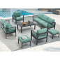 AECOJOY Ensemble de 7 Meubles de Jardin en Aluminium pour Extérieur