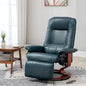 Fauteuil inclinable manuel pivotant en similicuir HomCom avec repose-pieds confortable et relaxant