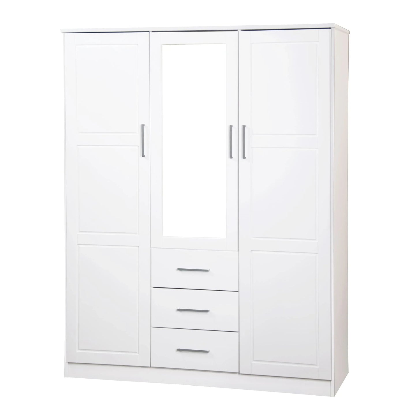 Palace Imports Armoire Cosmo 3 portes 100 % bois massif avec portes en bois massif ou portes miroir