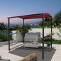 Abri barbecue en acier avec auvent, 1,5 x 2,4 m