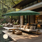 MAISON ARTS Grand Parasol Double Face de 4,5 m avec Base Incluse pour Patio