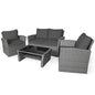 Ensemble de 4 pièces de canapé de patio avec table basse, salon de jardin
