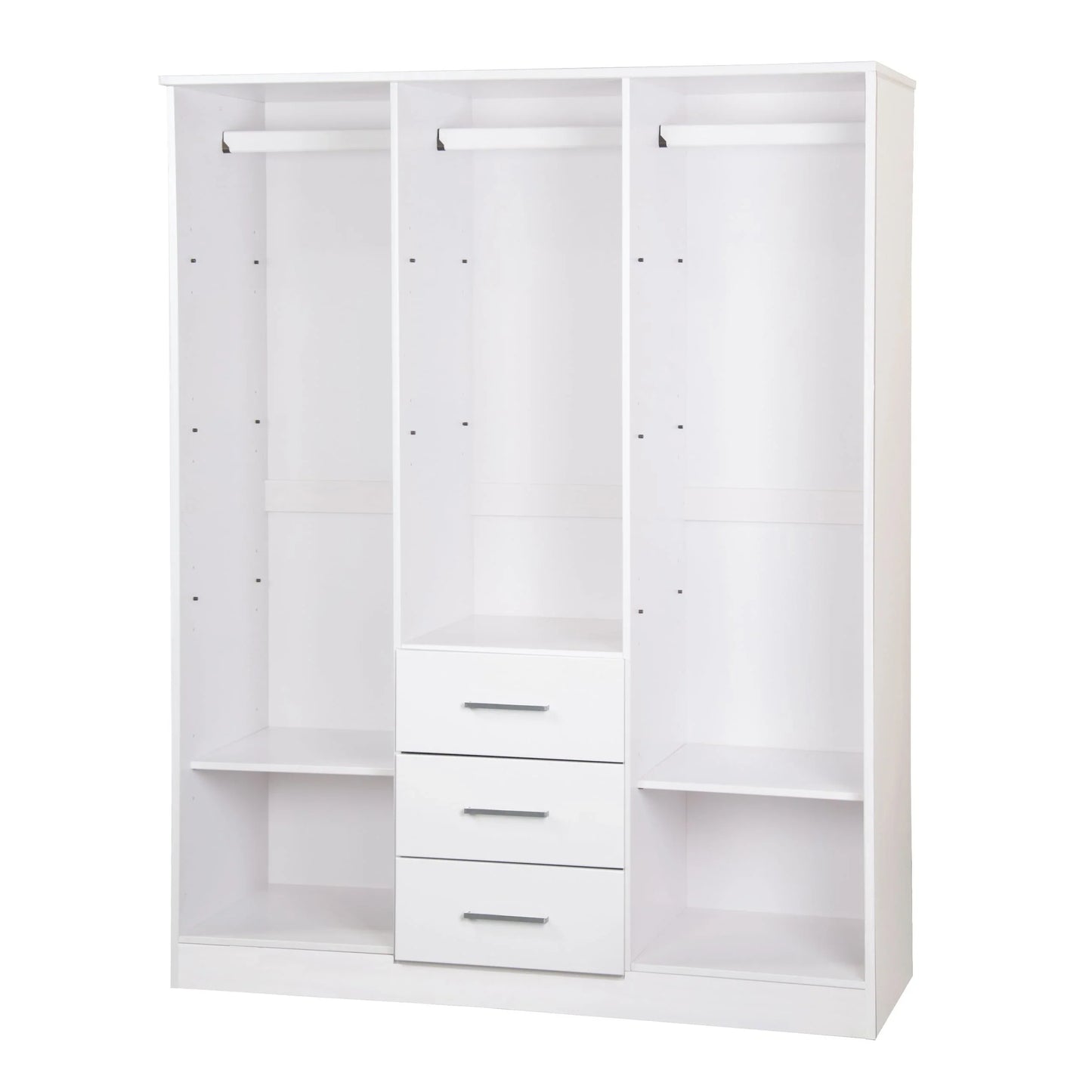 Palace Imports Armoire Cosmo 3 portes 100 % bois massif avec portes en bois massif ou portes miroir