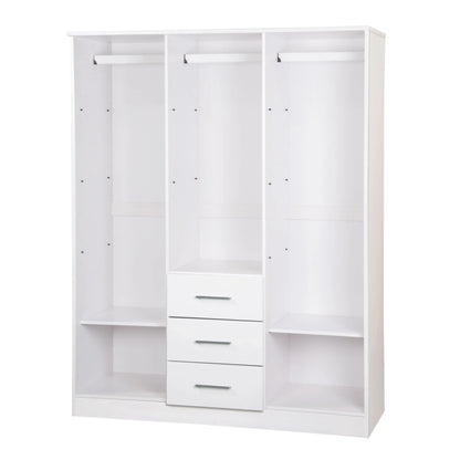Palace Imports Armoire Cosmo 3 portes 100 % bois massif avec portes en bois massif ou portes miroir