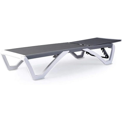 Kozyard Alan Chaise longue de patio inclinable et réglable, entièrement plate, en aluminium et résine de polypropylène