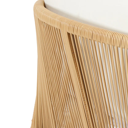 Ensemble de fauteuils de club en bois d'acacia et osier Jabe Outdoor de Christopher Knight Home