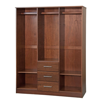 Palace Imports Armoire Cosmo 3 portes 100 % bois massif avec portes en bois massif ou portes miroir