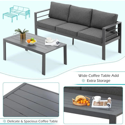 AECOJOY Ensemble de 7 Meubles de Jardin en Aluminium pour Extérieur
