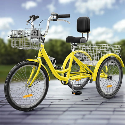 26 Tricycle Adulte 3 Roues 7 Vitesses