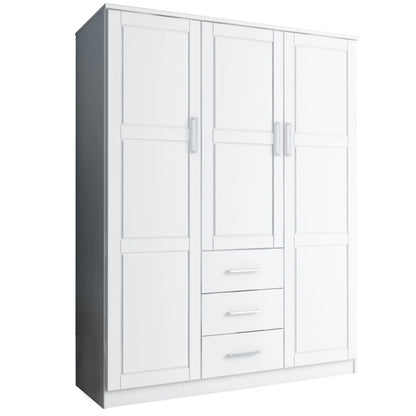 Palace Imports Armoire Cosmo 3 portes 100 % bois massif avec portes en bois massif ou portes miroir