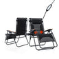 Fauteuil de relaxation zéro gravité XL surdimensionné rembourré avec accoudoirs plus larges et porte-gobelet réglable - N/A