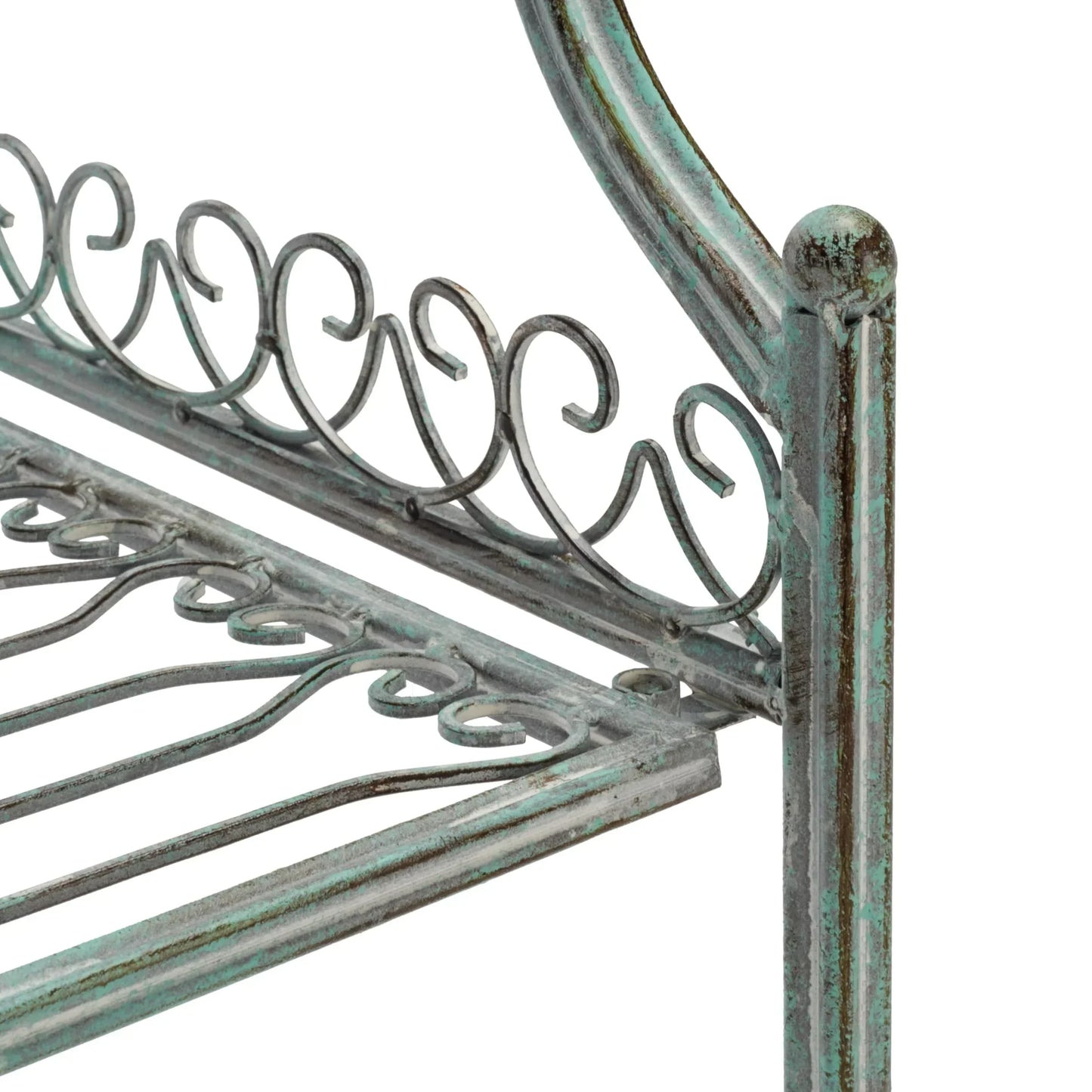 SAFAVIEH Bryn Étagère de boulanger d'extérieur victorienne en fer forgé à 4 niveaux - 63,5 cm l x 38,1 cm P x 160 cm H - 25L x 15P x 63H