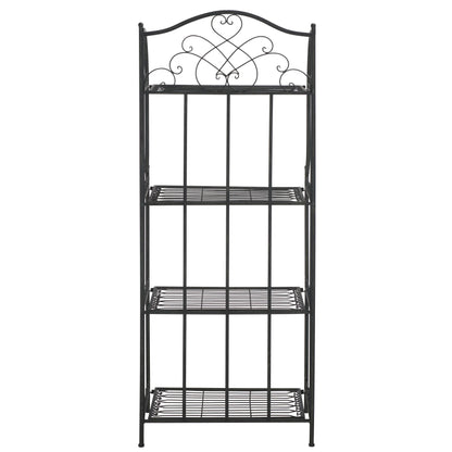 SAFAVIEH Bryn Étagère de boulanger d'extérieur victorienne en fer forgé à 4 niveaux - 63,5 cm l x 38,1 cm P x 160 cm H - 25L x 15P x 63H