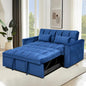 Causeuse futon moderne en velours avec dossier inclinable et poches, 2 places ??Gris foncé / Gris clair / Bleu / Noir