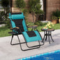 Fauteuil de relaxation zéro gravité XL surdimensionné rembourré avec accoudoirs plus larges et porte-gobelet réglable - N/A