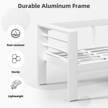 AECOJOY Ensemble de 7 Meubles de Jardin en Aluminium pour Extérieur