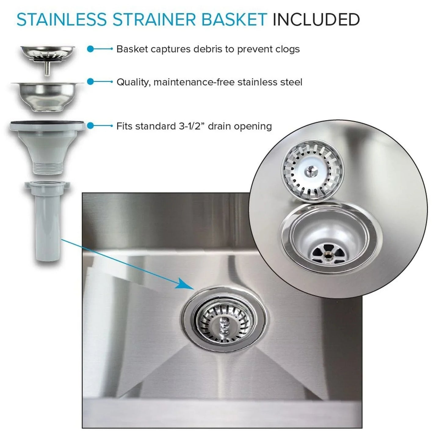 Transolid EWS-2422S Évier de buanderie et support de lavage en acier inoxydable de 24 po L x 22 po P x 35 po H - 24 po x 22 po