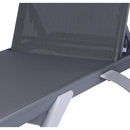 Kozyard Alan Chaise longue de patio inclinable et réglable, entièrement plate, en aluminium et résine de polypropylène