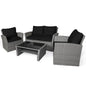 Ensemble de 4 pièces de canapé de patio avec table basse, salon de jardin