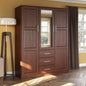 Palace Imports Armoire Cosmo 3 portes 100 % bois massif avec portes en bois massif ou portes miroir