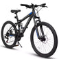 Vélo de montagne Okak 27,5 pouces avec double amortisseur avant et arrière, VTT 21 vitesses avec frein à disque mécanique, vélo adulte pour hommes et femmes