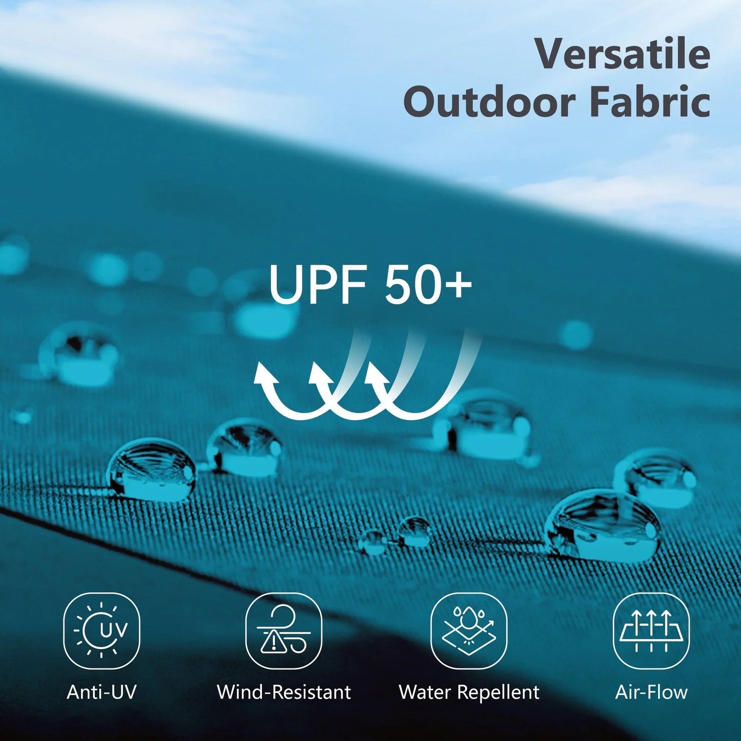 MAISON ARTS Grand Parasol Double Face de 4,5 m avec Base Incluse pour Patio