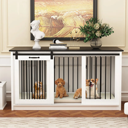 Résidence pour animaux de compagnie avec renfort en tube de fer Cage pour chien élégante et robuste