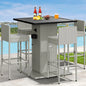 Ensemble de bar extérieur en osier Moasis 5 pièces - 5 PCS