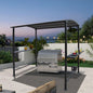 Abri barbecue en acier avec auvent, 1,5 x 2,4 m