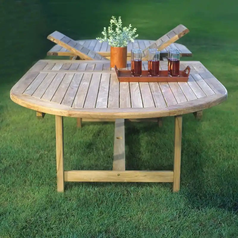 Ensemble de salle à manger extérieur extensible Amazonia Teak Sessa 13 pièces - 13 pièces