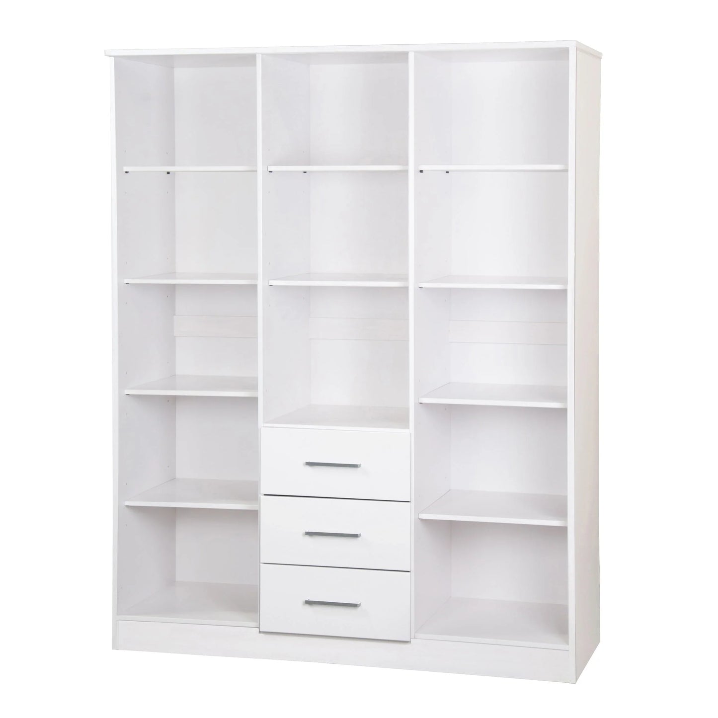 Palace Imports Armoire Cosmo 3 portes 100 % bois massif avec portes en bois massif ou portes miroir