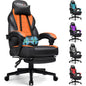 Chaise de jeu style course BOSSIN, fauteuil gamer grande taille 300 lb, chaise d'ordinateur à dossier haut